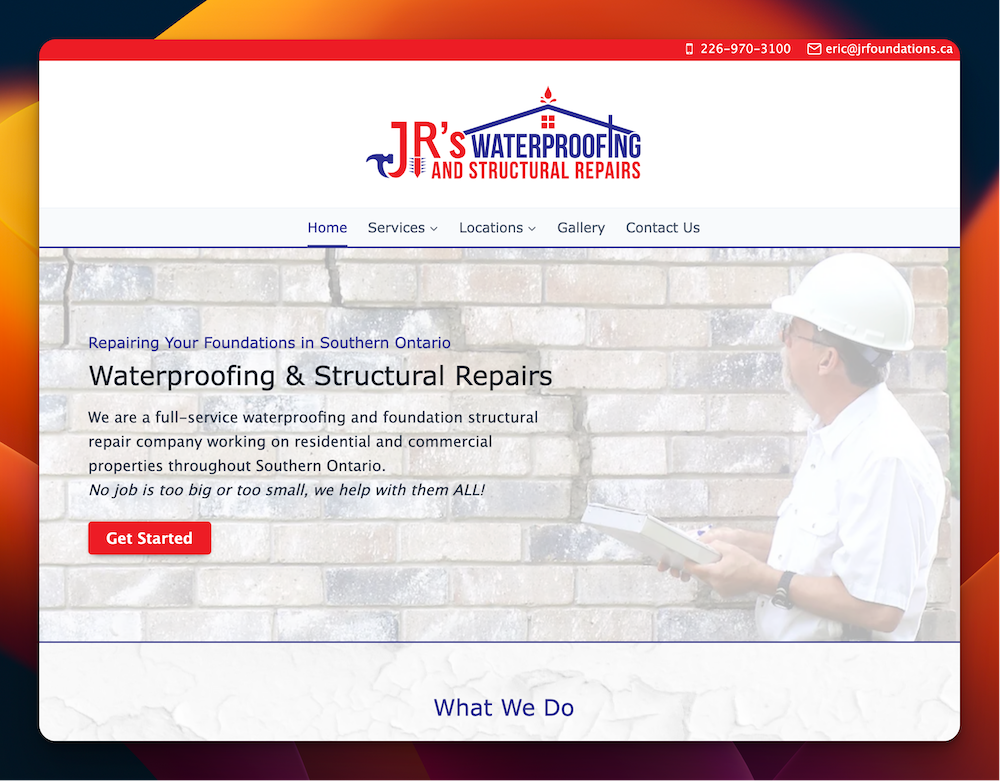 JR's Waterproofing and Structural Repairs Ontario